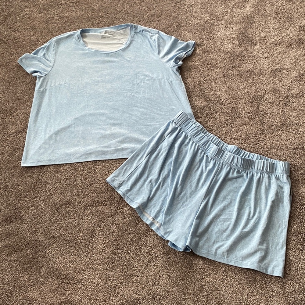 Eddie Bauer Blue Pajama Set Soft Lounge Sleepwear Two Piece SIZE XXL